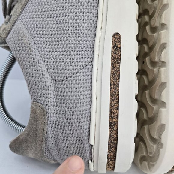 Birkenstock | Bend 'Whale Gray' tan suede neutral lace-up sneakers | WMS 9 - Picture 9 of 11
